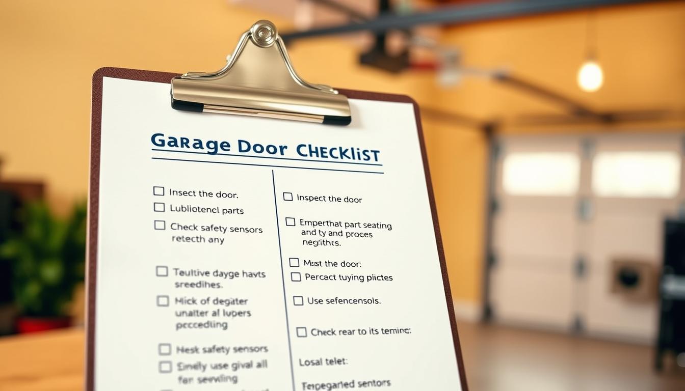 garage door maintenance checklist
