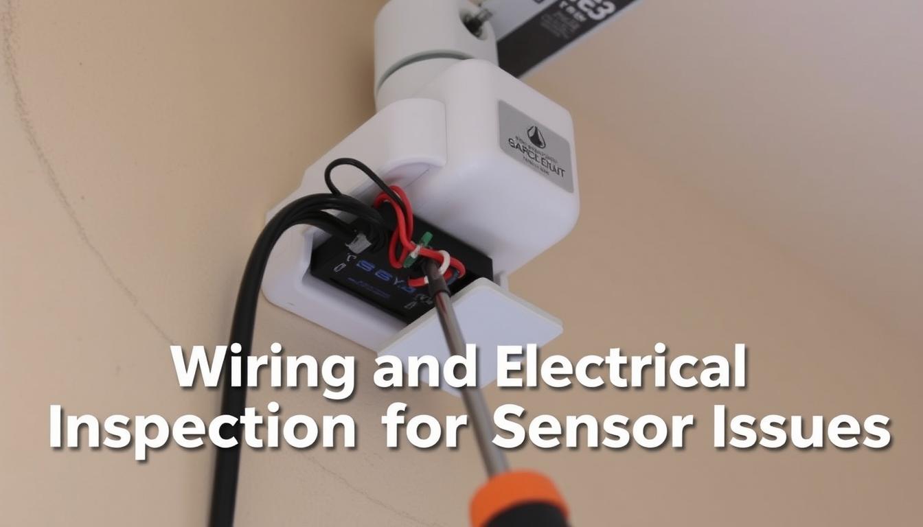 garage door sensor wiring inspection