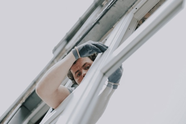 professional garage door window installed