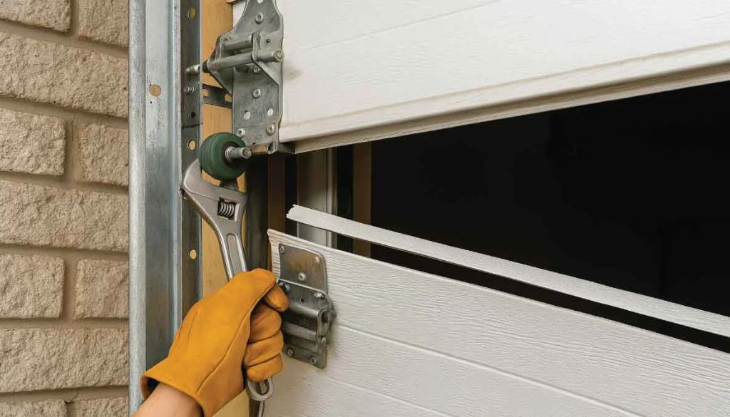 How to Straighten a Garage Door Track